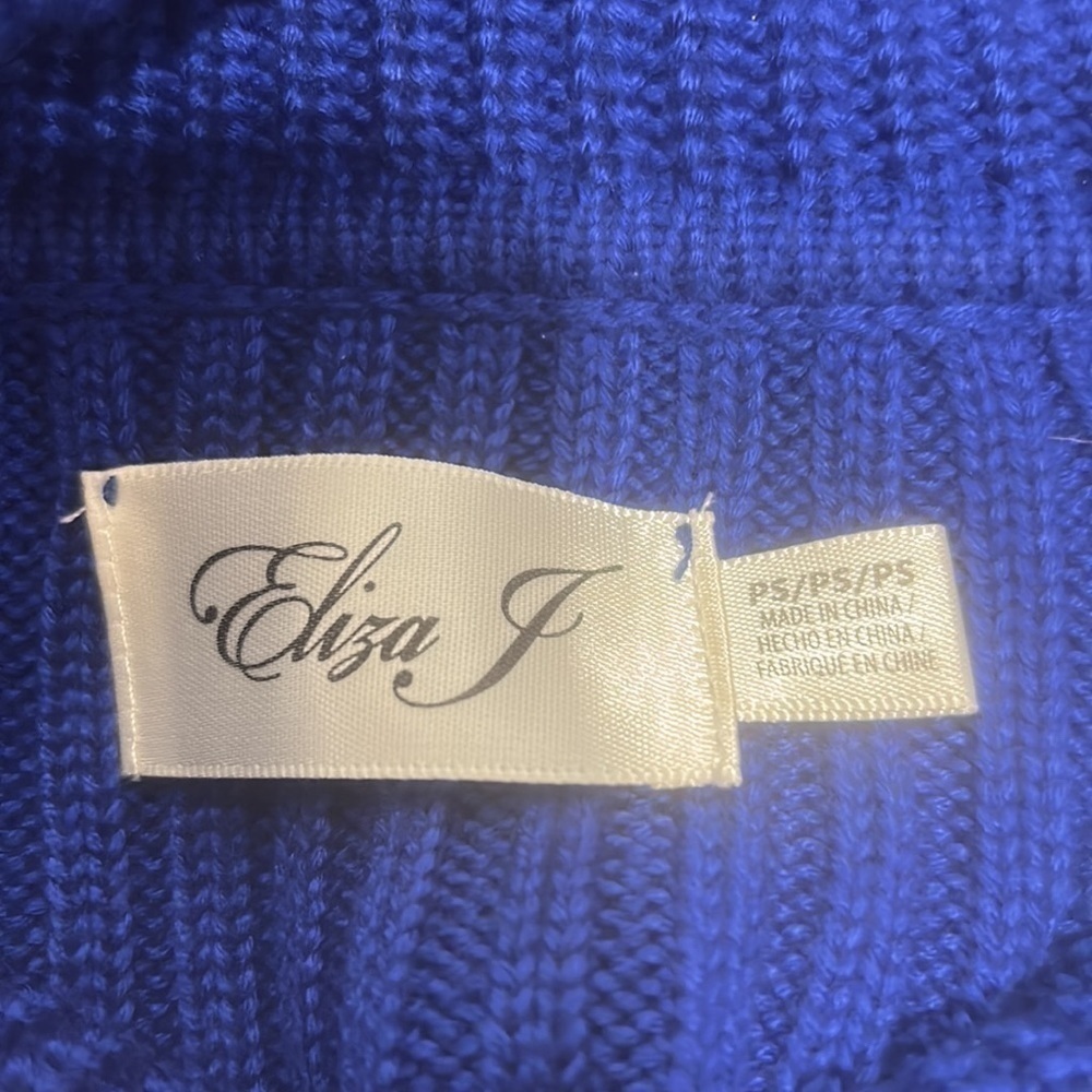 Eliza J Fit & Flare Cable Knit Solid Sweater Dress - Picture 6 of 7